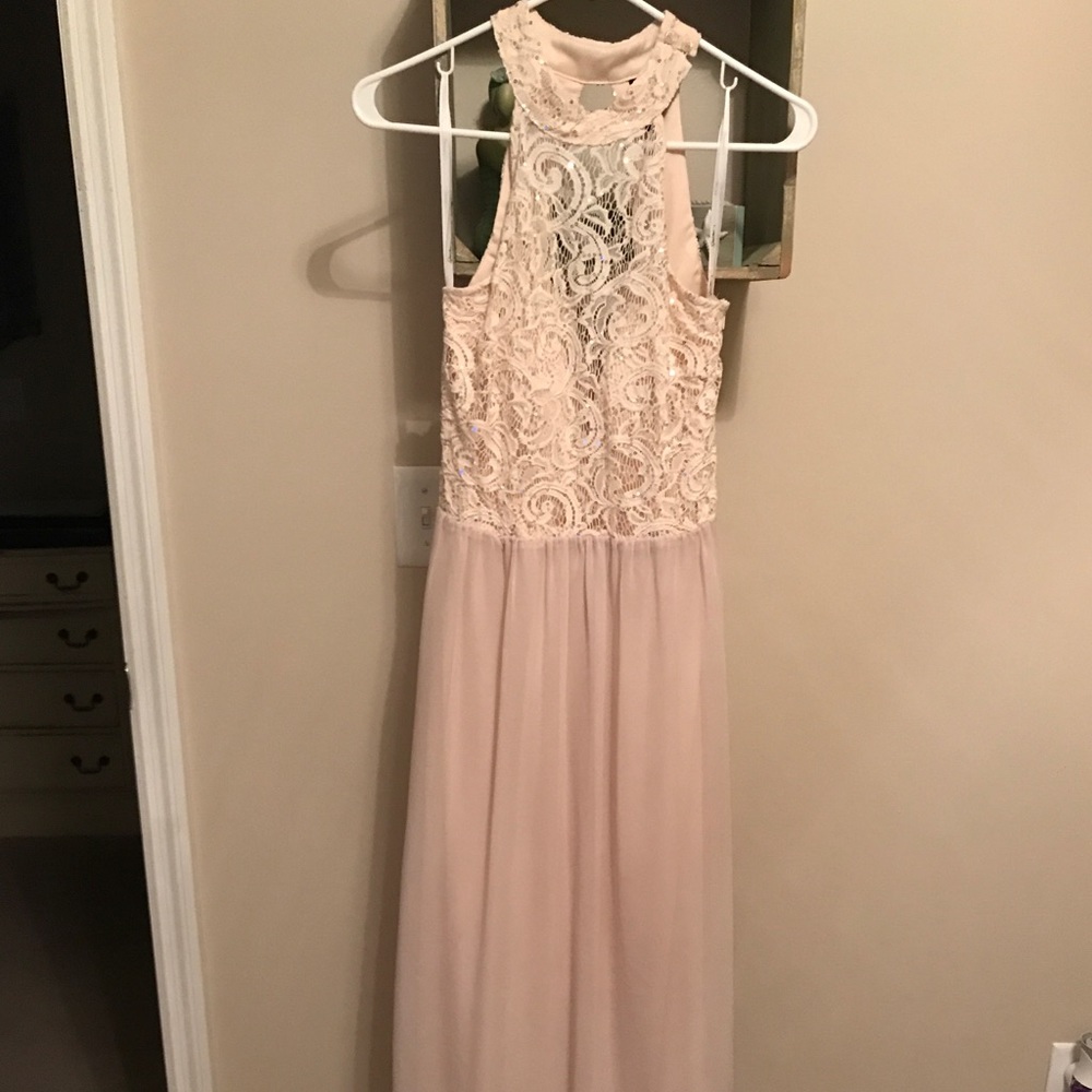 Speechless long strappy back dress